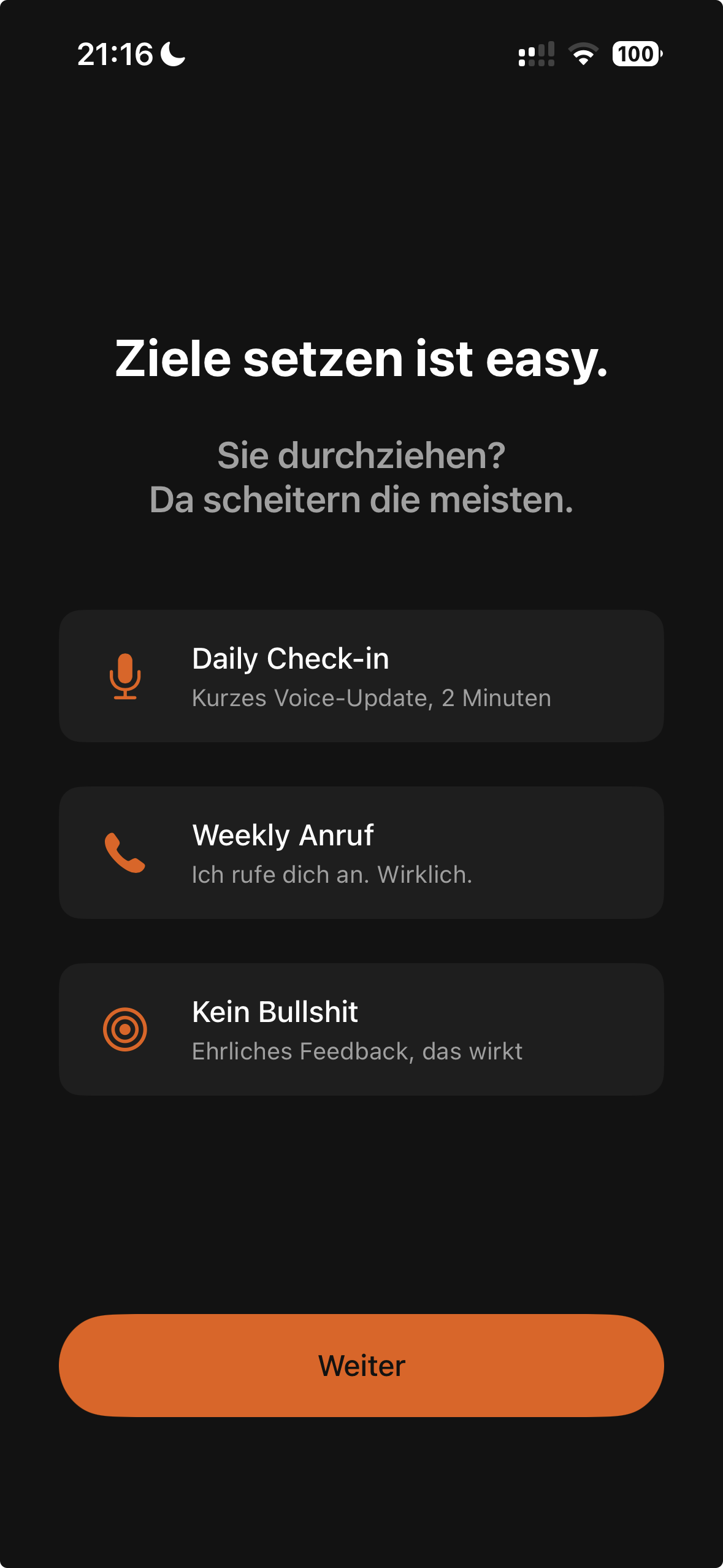 Tacheles App - Daily View